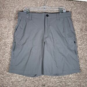 Orvis Tech Shorts Men's Gray Zip Pocket Outdoor Shorts Size 34 Outdoor Hiking